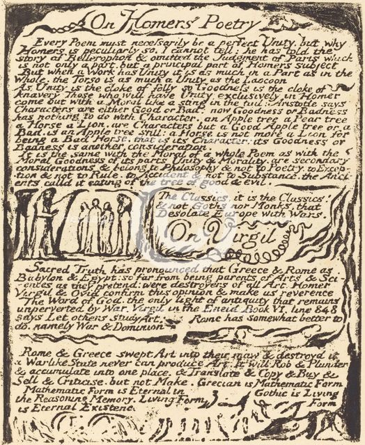 On Homer's Poetry (and) On Virgil, 1822. Creator: William Blake.