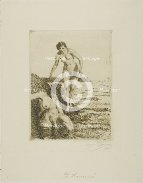 On Hemsö Island, 1917. Creator: Anders Leonard Zorn.