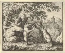 On Order of the Lion, a Piece of Skin is Taken from the Bear, A Piece of the Front Paws..., 1650-75. Creator: Allart van Everdingen