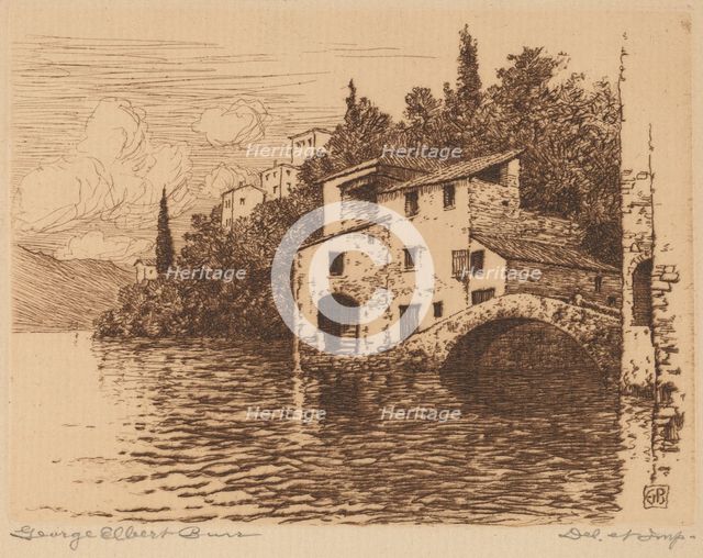 On Lake Como, c. 1910. Creator: George Elbert Burr.