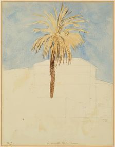 On Monte Calio, Rome - Palm Tree, 1825. Creator: James William Giles