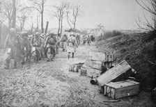 On Maubeuge Road, coming from 1st line trenches, between c1915 and c1920. Creator: Bain News Service