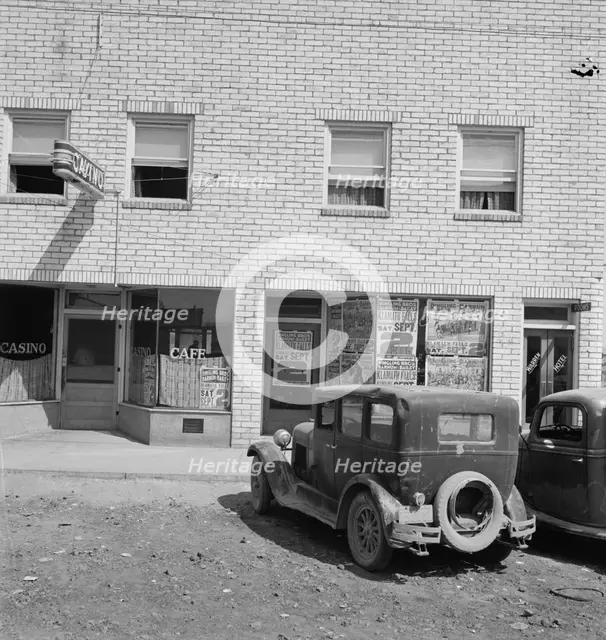 On main street, a new town, Tulelake, Siskiyou County, California, 1939. Creator: Dorothea Lange.