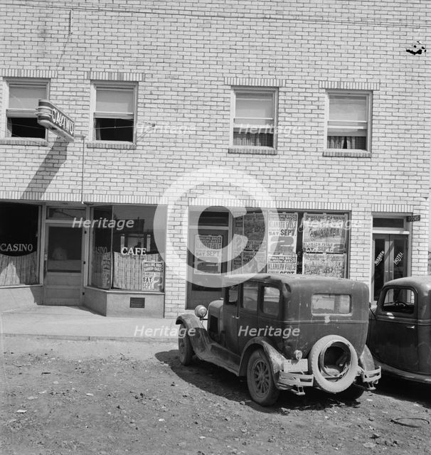 On main street, a new town, Tulelake, Siskiyou County, California, 1939. Creator: Dorothea Lange.