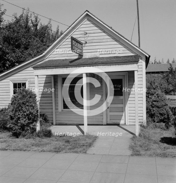 On main street in center of town, Tenino, Thurston County, Western Washington, 1939. Creator: Dorothea Lange.