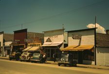 On main street of Cascade, Idaho ..., 1941. Creator: Russell Lee