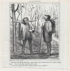 On nous avait dit de venir dans ce pays ..., 1864. Creator: Honore Daumier