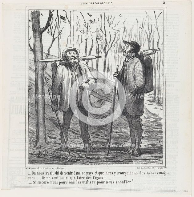On nous avait dit de venir dans ce pays ..., 1864. Creator: Honore Daumier.