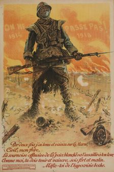 On ne passe pas, 1918. Creator: Neumont, Maurice (1868-1930)