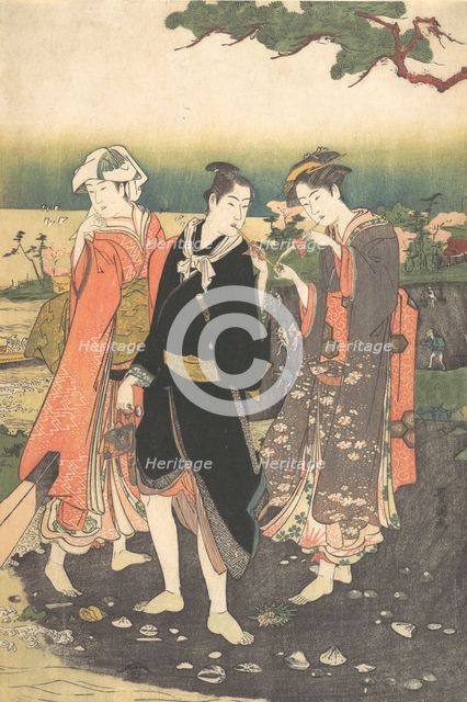 On Shinagawa Beach at Ebb-Tide, ca. 1790-1825. Creator: Utagawa Toyokuni I.