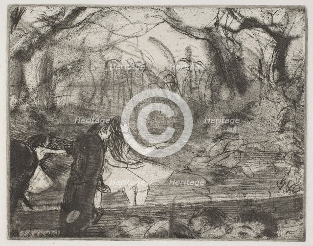 On Stage III, 1876-77. Creator: Edgar Degas.