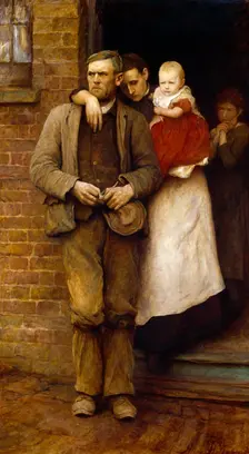 On Strike, 1891. Creator: Hubert von Herkomer