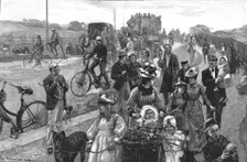 On Pleasure Bent'- A Bank Holiday Roadside Scene 1890. Creator: William Hatherell