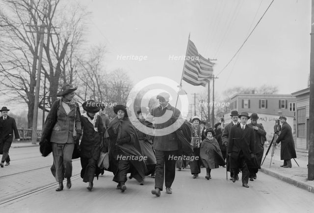 On to Albany -- Jones' Army 1/1/14, 1914. Creator: Bain News Service.