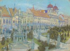 On the main street in Kosice, 1919. Creator: Konstantin Bauer