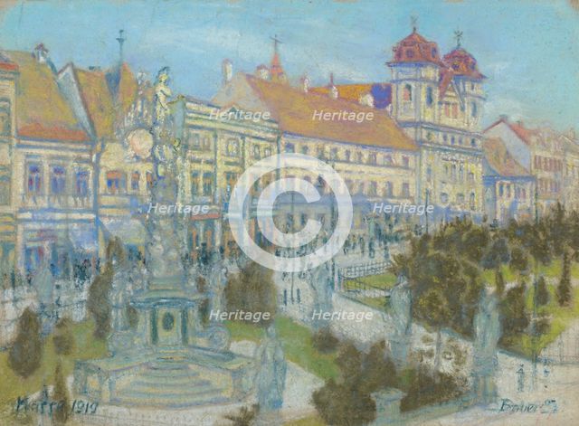 On the main street in Kosice, 1919. Creator: Konstantin Bauer.