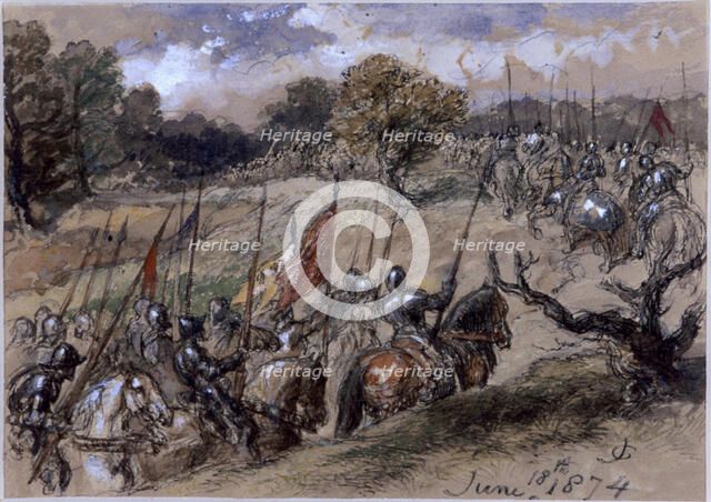'On the March', 1874. Artist: Sir John Gilbert