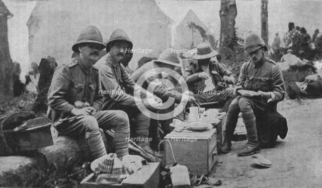 'On the March to Kumassi: A Halt for Dinner', 1902. Artist: Unknown.