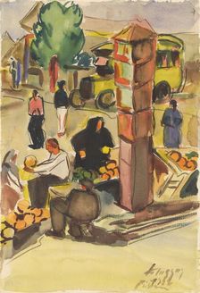 On the market, 1932. Creator: Zolo Palugyay