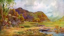On the Marsh near Lodore, Cumberland 1924-1926. Artist: Cuthbert Rigby