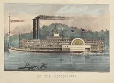 On the Mississippi, 1869. Creators: Nathaniel Currier, James Merritt Ives