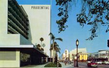 On the Miracle Mile Wilshire Boulevard, Los Angeles, California, USA, 1953