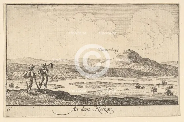 On the Neckar, 1635. Creator: Wenceslaus Hollar.