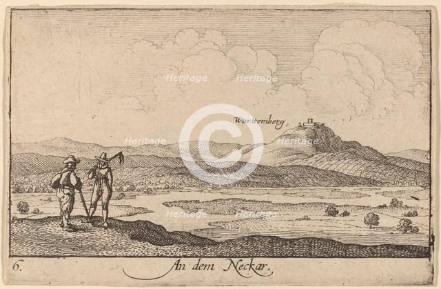 On the Neckar, 1635. Creator: Wenceslaus Hollar.
