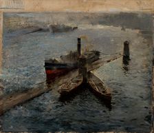 On the Neva, late 19th-early 20th century. Creator: Dimitri A. Schtjerbinoffskij