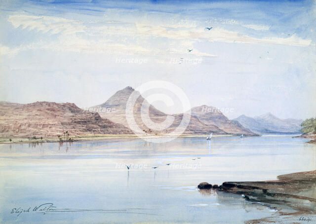 'On the Nile, Gebel el Mody, Nubia', 1861. Artist: Elijah Walton