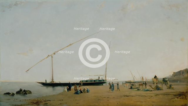 On the Nile, Near Philae, 1871. Creator: Eugene Fromentin.