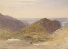 On the North Coast of Devon, Lundy Island in the Distance, ca. 1835. Creator: Samuel Palmer