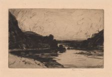 On the Ourtha, 1907. Creator: David Young Cameron (British, 1865-1945)