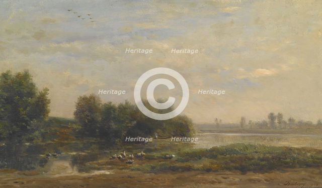 On the Oise, 1863. Creator: Charles Francois Daubigny.