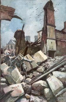 On the Old Walls of Verdun France, June 1916, (1926).Artist: Francois Flameng
