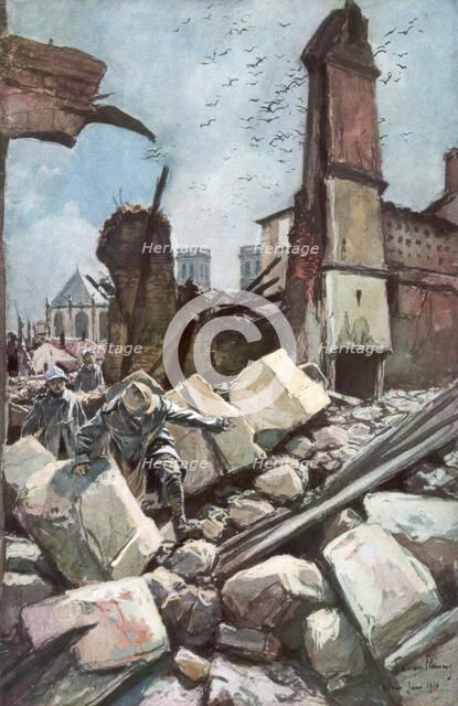 'On the Old Walls of Verdun', France, June 1916, (1926).Artist: Francois Flameng