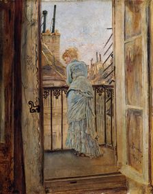 On the balcony, 1878. Creator: Anton Romako