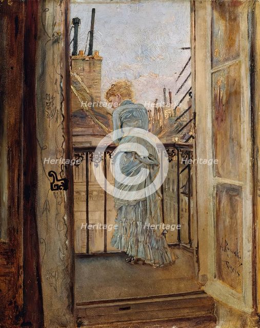 On the balcony, 1878. Creator: Anton Romako.