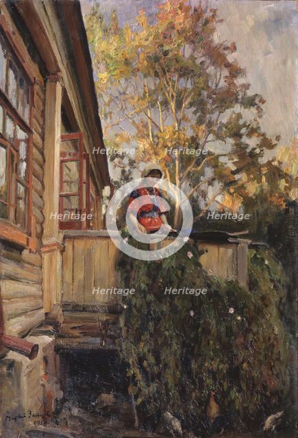 On the balcony, 1912. Artist: Zaytsev, Matvei Markovich (1880-1940)