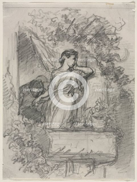 On the Balcony. Creator: Célestin François Nanteuil (French, 1813-1873).