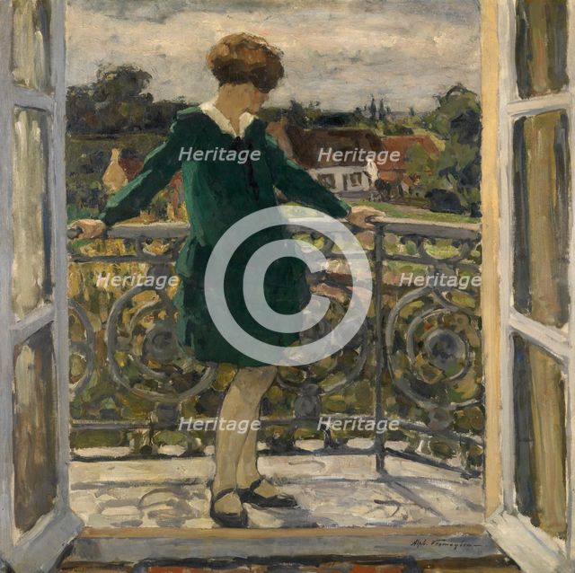 On the Balcony, c1920s. Creator: Alphonse Vermeylen.