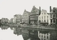 On the Bank of the Scheldt, Ghent, Belgium, 1895. Creator: Unknown