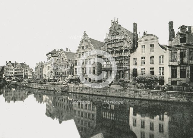 On the Bank of the Scheldt, Ghent, Belgium, 1895.  Creator: Unknown.