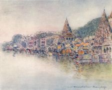 On the Banks of Holy River, Benares 1905. Artist: Mortimer Luddington Menpes