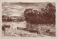 On the Banks of the Loing, 1896. Creator: Alfred Sisley (French, 1840-1899)
