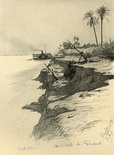 On the banks of the Nile at Dendera, Egypt, 1898. Creator: Christian Wilhelm Allers