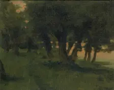 On the Banks of the Rhine, near St. Germain at Mont d'Or, 1878. Creator: Carroll Beckwith