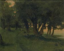On the Banks of the Rhine, near St. Germain at Mont d'Or, 1878. Creator: Carroll Beckwith