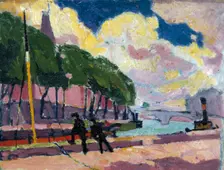 On the Banks of the Seine, 1909-1912. Creator: Henry Lyman Saÿen