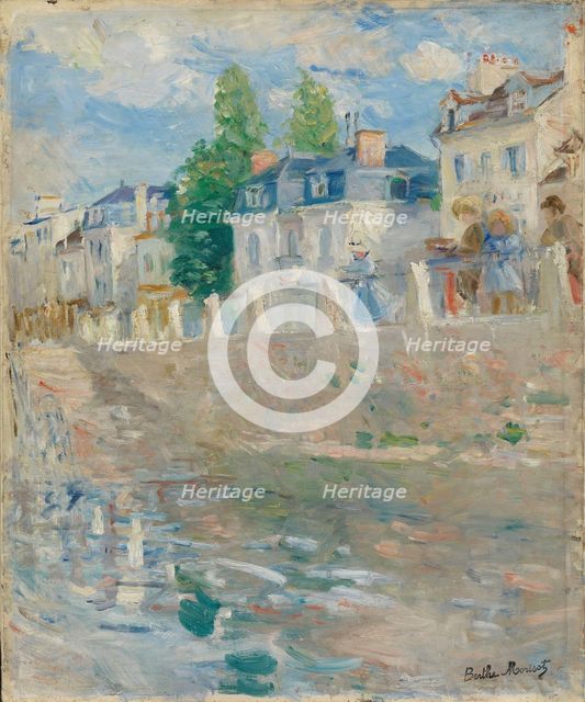 On the Banks of the Seine at Bougival, 1883. Creator: Morisot, Berthe (1841-1895).